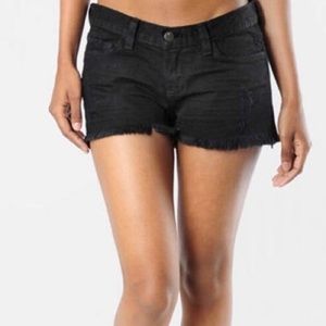 J Brand “Vixen” Black Cutoff Jean Shorts